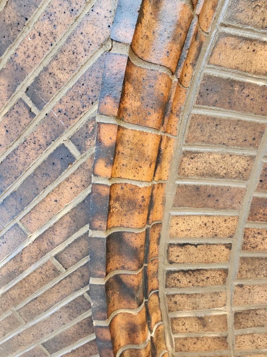 Brownstone repair using Jahn restoration system by Leveled Up Masonry